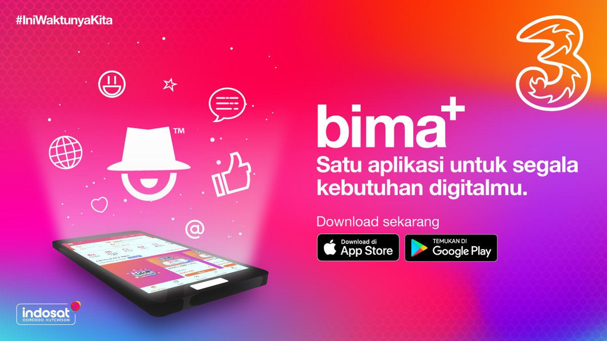 Wajib download aplikasi terlengkap ini biar nggak rugi!

Aplikasi #bimaplus ini selain bisa penuhi kebutuhan digitalmu, kamu juga bisa main game, hingga streaming TV dan podcast.

Klik bit.ly/Bima3ID! untuk info lengkapnya!
#IniWaktunyaKita