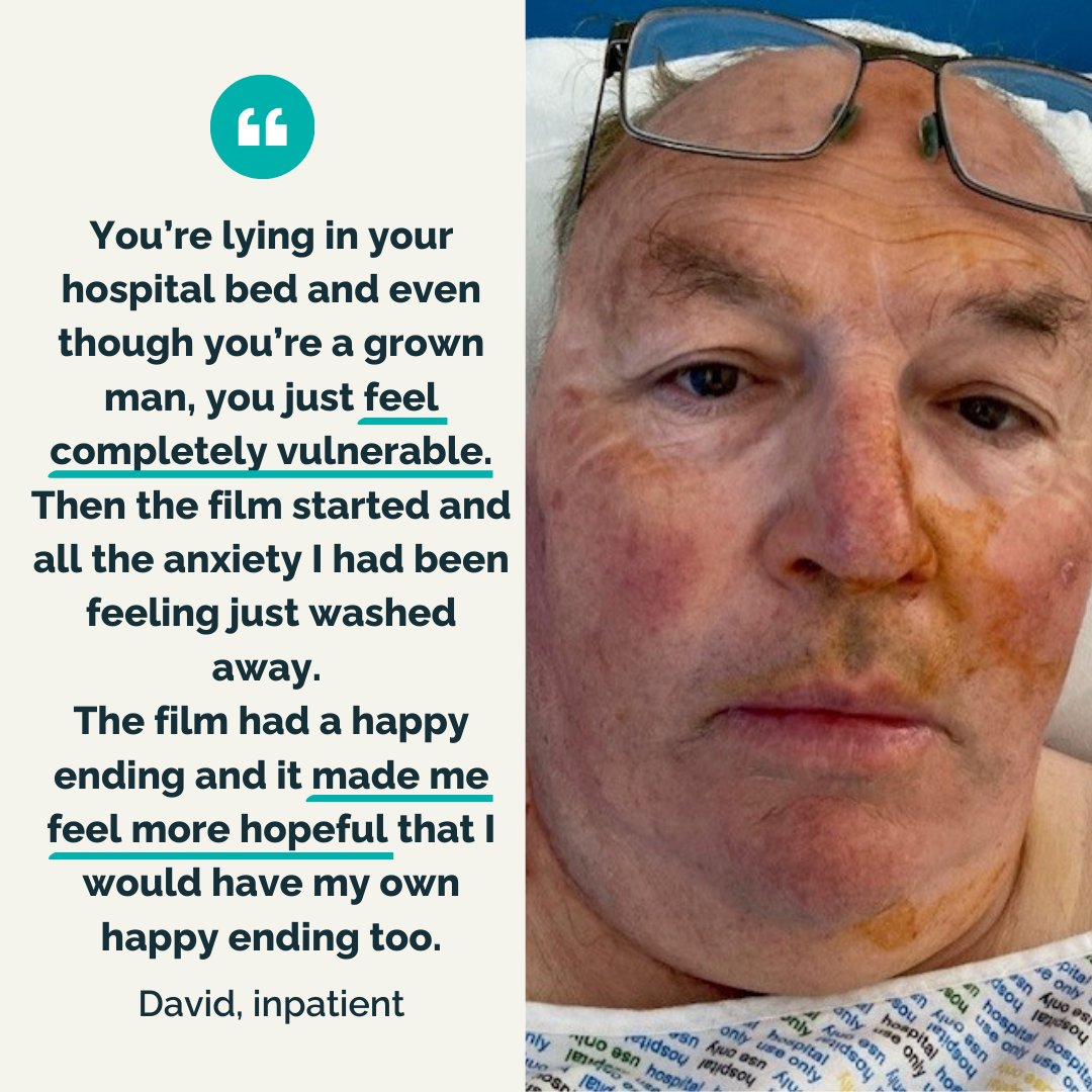 Separated from his family for surgery by 300 miles, #MediCinema was there for David during one of the most vulnerable moments of his life. To read more about our impact, visit our website 💻 Thank you to David for sharing his story.