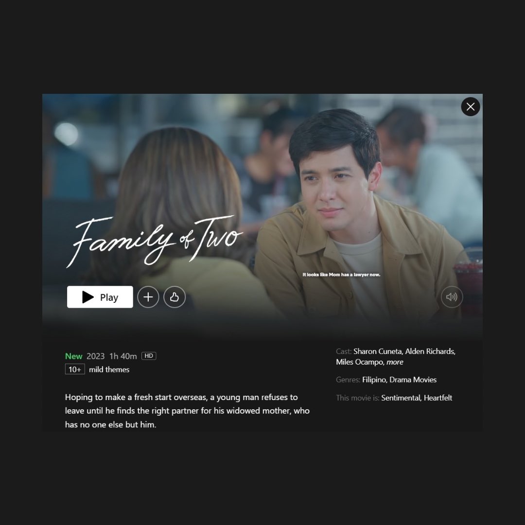 Catch Asia’s Multimedia Star Alden Richards in the heartwarming movie ‘Family of Two’, now streaming on Netflix ▶️🎥 #AldenRichards