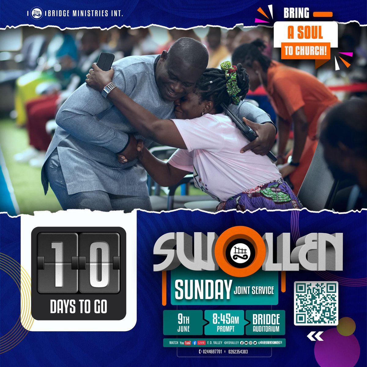 TheBMIChurch's tweet photo. Swollen Sunday: It’s not just a service, it’s a community connection event!
Join us on that faithful day!
#bridgeministries #post https://t.co/9D9Tr4CZep