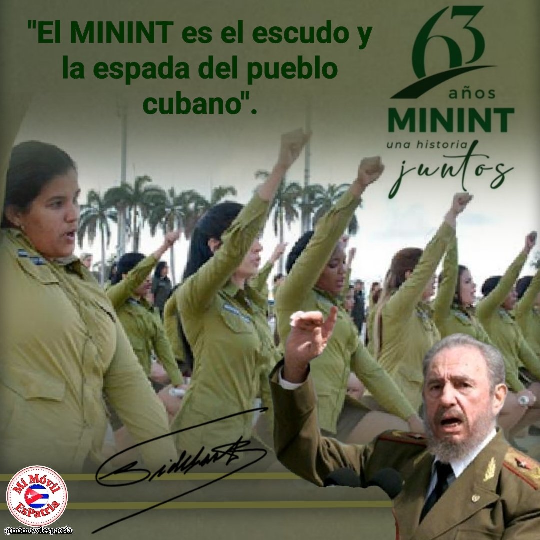 Aleida (@aleidacr84) on Twitter photo Homenaje al <a href="/minint_cuba/">MININT_CUBA</a>, una institución que ha desempeñado un papel fundamental en la defensa de la Revolución y la protección del pueblo cubano.
#UnaHistoriaJuntos en el #63MINNIT
#BuenosDiasMundo🌻
#MiMóvilEsPatria Homenaje al <a href="/minint_cuba/">MININT_CUBA</a>, una institución que ha desempeñado un papel fundamental en la defensa de la Revolución y la protección del pueblo cubano.
#UnaHistoriaJuntos en el #63MINNIT
#BuenosDiasMundo🌻
#MiMóvilEsPatria