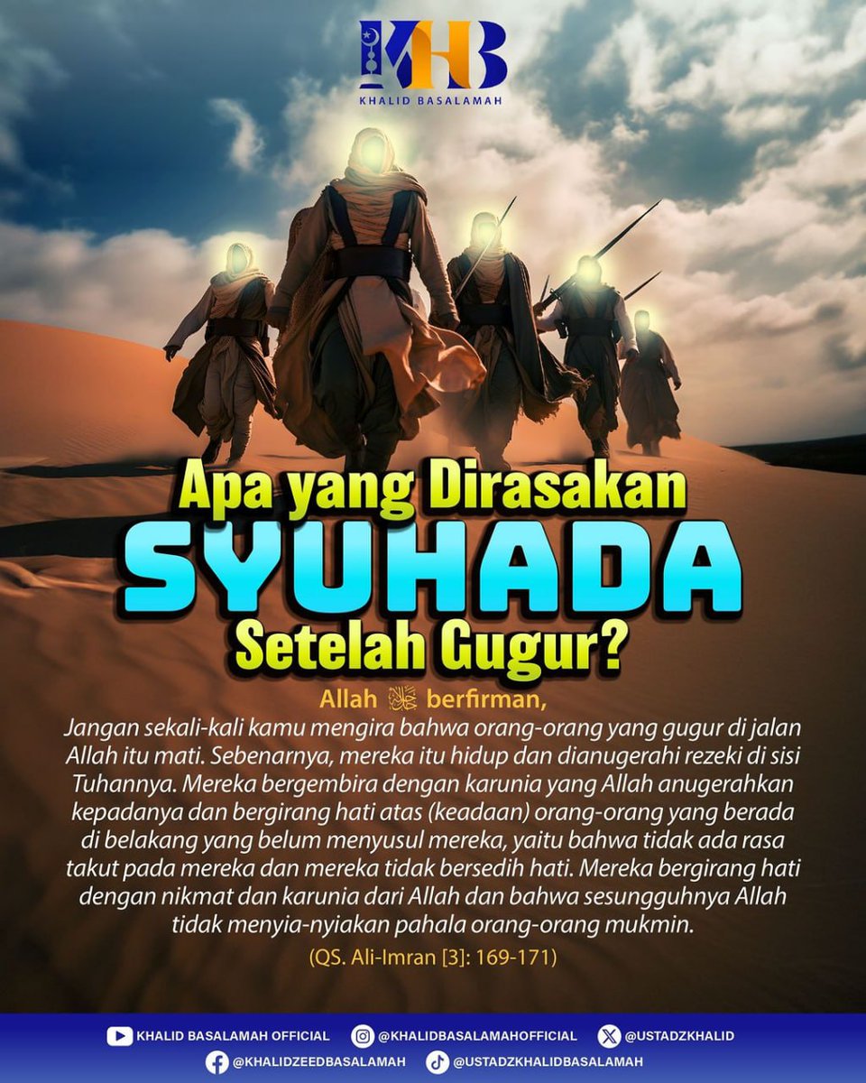 ustadzkhalid's tweet photo. ▶️ APA YANG DIRASAKAN SYUHADA SETELAH GUGUR?

📡Link Youtube :
https://t.co/Z5SnJrAvzF

#khalidbasalamah #khalidbasalamahofficial #ustadzkhalid #ustadzkhalidbasalamah https://t.co/uCKrJbhdP2