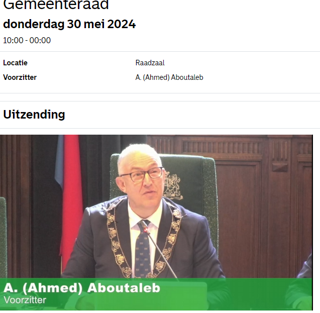 _prinsalexander's tweet photo. #raad010 De burgemeester opent 30/5/24 een lange Gemeenteraad met o.a. #Danceparade,begroting GGD,beleidsplan 'Heel de Stad', RET, woonbeleid Zuid.. video: https://t.co/M8nMsSplsr https://t.co/Cs7sfGK0U5