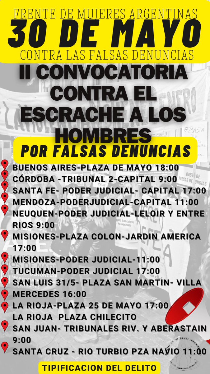 AndreGuacci's tweet photo. ACA NO SE RINDE NADIE
#bastadefalsasdenuncias
#bastadedesaparecidos por #falsasdenuncias
#tipificaciondeldelito #30M

@VickyVillarruel que entre en agenda el proyecto de ley contra este delito criminal que MATA 

12 provincias y 14 ciudades gritan JUSTICIA https://t.co/xhrBtGYdce