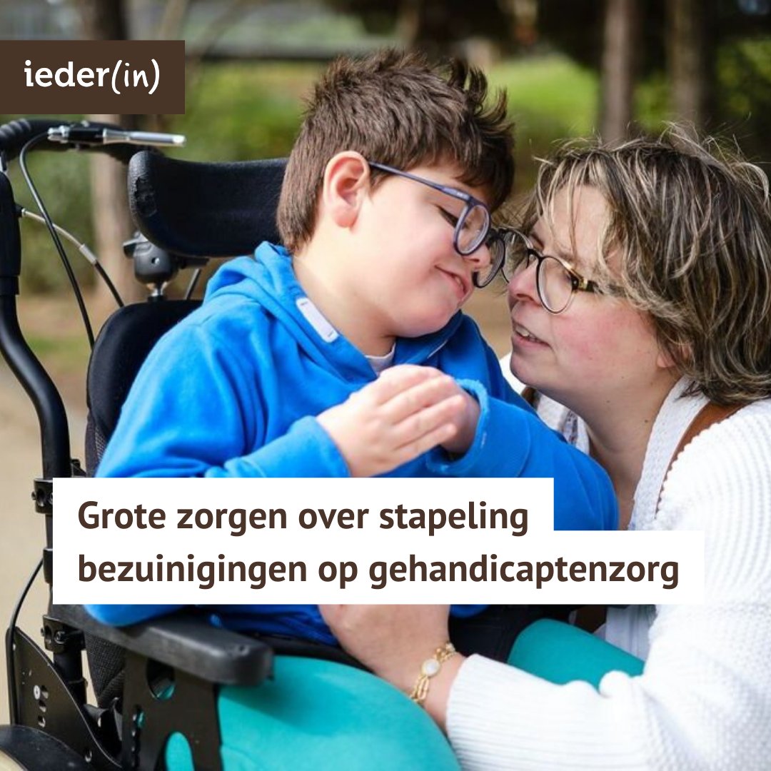 Grote zorgen over stapeling bezuinigingen gehandicaptenzorg: €232 miljoen minder in 2025, circa €1000 per cliënt. Nog meer verschraling in de zorg is onverantwoord. Lees meer op: iederin.nl/grote-zorgen-o…
<a href="/2eKamertweets/">Tweede Kamer</a> #Gehandicaptenzorg #Bezuinigingen #Kabinetsbeleid