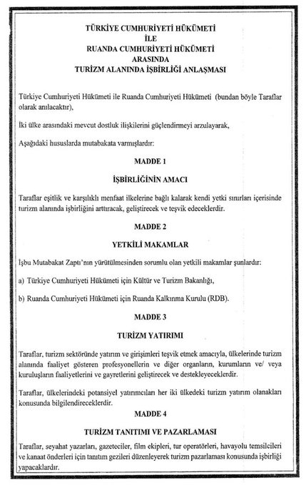 volkan_giritli's tweet photo. Türkiye-Ruanda arasında Turizm Antlaşması 28 Mayıs'ta imzalandı, 29 Mayıs'ta Resmi Gazetede yayımlandı, daha mürekkebi kurumamışken 5 uçak dolusu insan Pazar günü Ruanda'dan Türkiye'ye geliyor. Ana Muhalefet Partisi CHP'nin ortalığı ayağa kaldırması lazım ama çıt yok. Neden? Neden uyuyorsunuz CHP'liler?