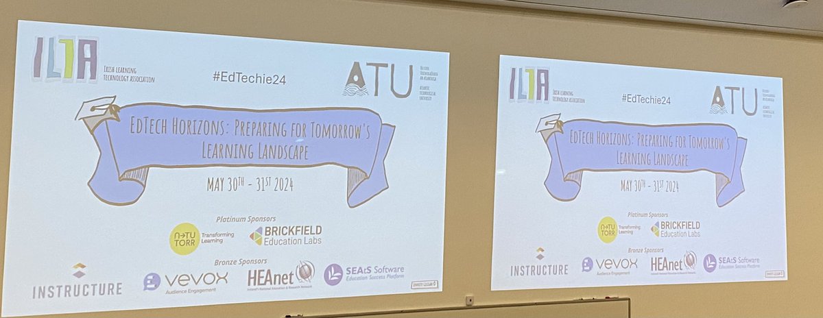 Great to be in @atusligo_ie for Day 1 of the #edtechie24 conference, looking forward to a full schedule of speakers and presentations featuring lots of our @ntutorr colleagues 👏💻 #TransformingLearning #NextGenerationEU