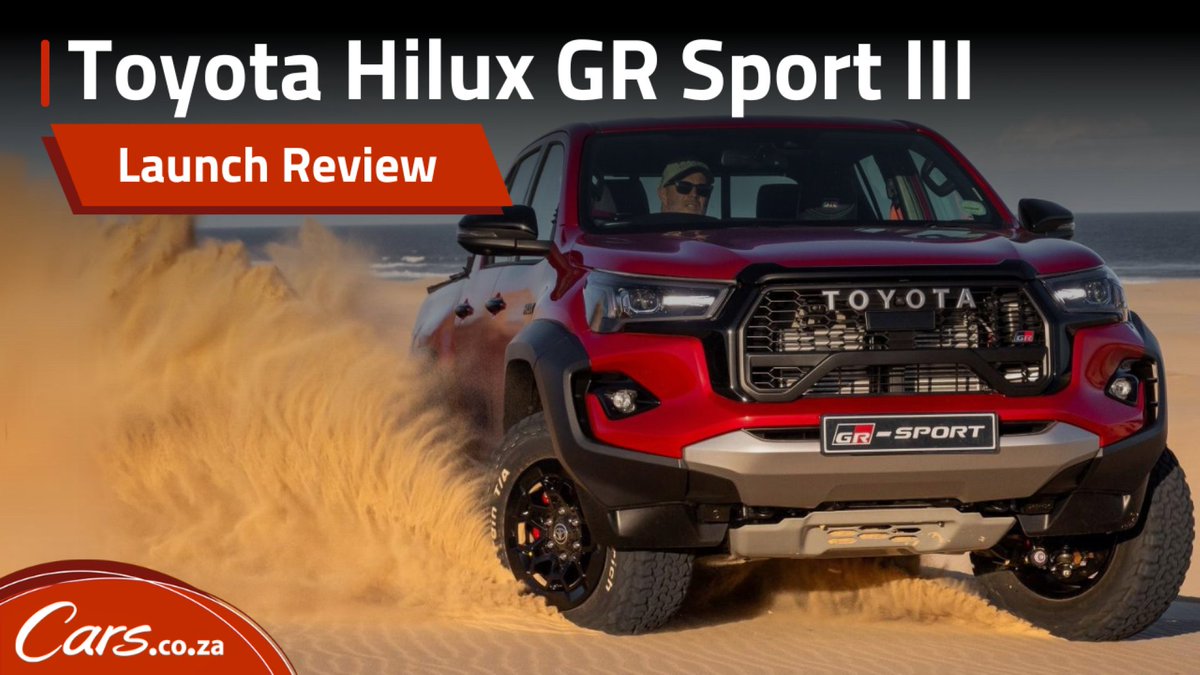 The new @ToyotaSA Hilux GR Sport has arrived to rock the 4x4 bakkie market! Do you want it? 💪🏽 Widebody kit for a bolder look 💥 2.8L turbodiesel engine now packs 165kW 🛠️ Uprated suspension We take it for a drive ▶️ bit.ly/HiluxGRSportLR