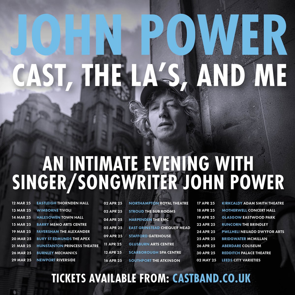 Join @johnpowerla for an intimate evening of stories and songs across the UK in 2025! Get your tickets here at 10am tomorrow: awaywithmedia.com/tours/john-pow…