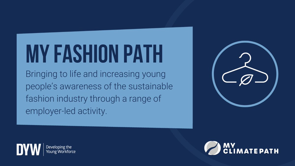 My Fashion Path is one of two programmes within My Climate Path. The programme aims to inspire young people to create a sustainable future workforce in a green and net-zero economy. Learn more: ow.ly/Phzr50QY7Xj #MyClimatePath #DYWScot