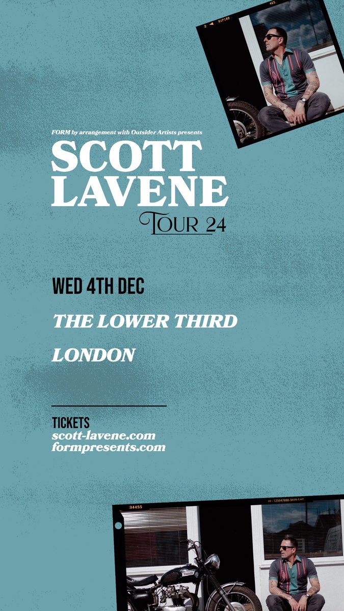 Scott Lavene (@scottlavene) on Twitter photo Since The Lexington sold we thought weād better stick a full band show on at the end of the year. Behold, Scott Lavene And The Awkward Men, December 4th at <a href="/lowerthirdsoho/">The Lower Third</a>
formpresents.seetickets.com/event/scott-la⦠Since The Lexington sold we thought weād better stick a full band show on at the end of the year. Behold, Scott Lavene And The Awkward Men, December 4th at <a href="/lowerthirdsoho/">The Lower Third</a>
formpresents.seetickets.com/event/scott-laā¦