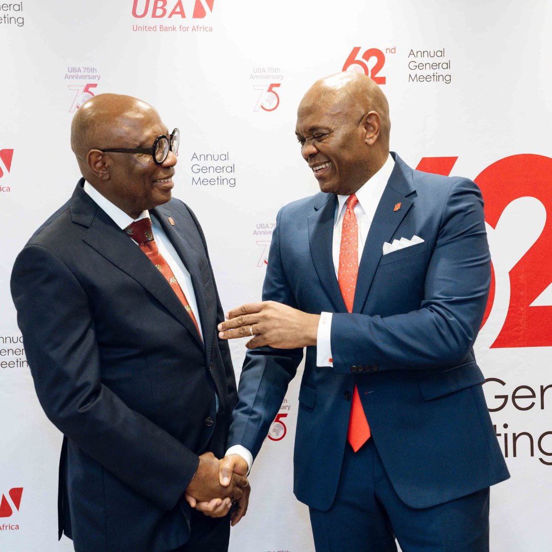 Check out these #throwback photos from our archives! Here’s the Group Chairman, @tonyoelumelu, and Company Secretary, @BiliOdum, at Annual General Meetings. One is from #UBA62AGM 2024; can you guess when the other was taken? #AfricasGlobalBank #UBAat75 #TBT
