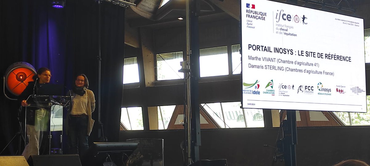 InstitutElevage's tweet image. 🔴 Direct | Journées Sciences et Innovations #Equines 🐎
Organisées par l'@IFCE_officiel
📅 Aujourd'hui &amp;amp; demain à Saumur
Le Réseau Equin participe et présente ce matin :
👉 Déclic Travail, un outil pour travailler autrement en équin
👉 Portail #INOSYS, le site de références 👍