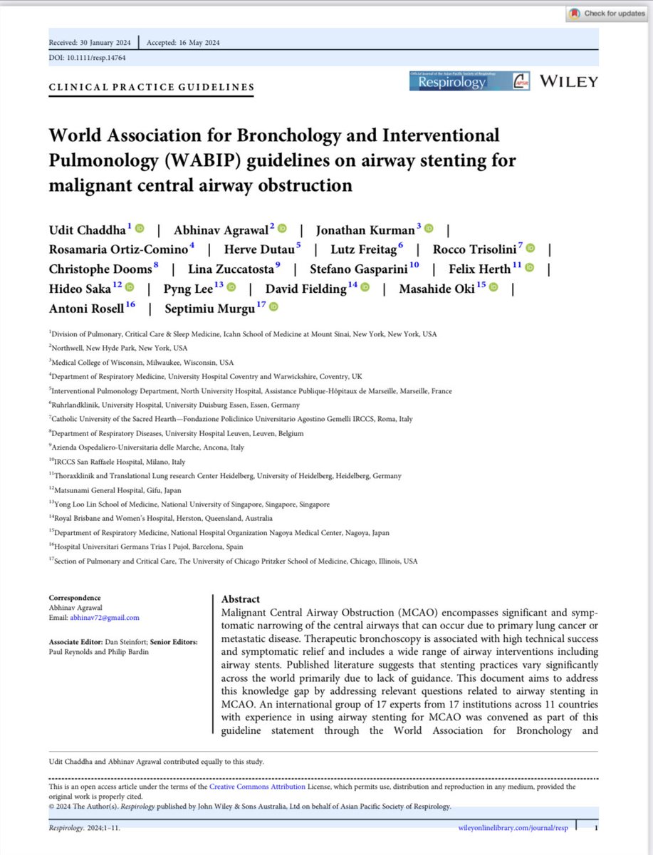 An important contribution to the IP field in open access in Respirology. Happy and proud to be part of the authors ⁦<a href="/wabipconnect/">WABIP</a>⁩