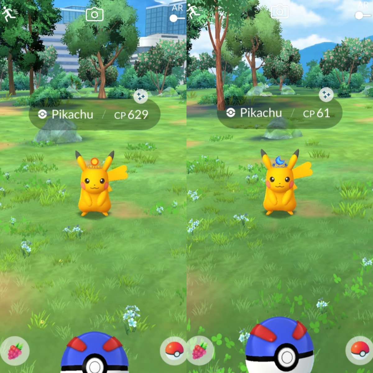 RamzanSadiyah's tweet photo. Shiny Pikachu with costume 
#PokemonGOGoFest 
#shiny #shinypokemon #PokemonGOApp #PokemonGO #pokemon #pokedex #shinyCheck #pokemongofriends #PokemonGOCommunityDay #PokemonGOApp #SinnohTour #PokemonDay https://t.co/OCKdHfTRw7