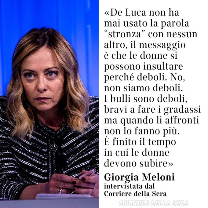 ora tira fuori la scusa del femminismo quando si fa chiamare IL presidente, non ha speso una parola sui femminicidi e in un anno e mezzo di governo non ha mai fatto nulla per le donne