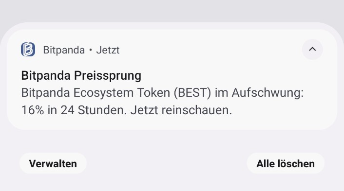 Bitpanda Ecosystem Token (BEST) im Aufschwung: 16% in 24 Stunden. 
Jetzt anschnallen: Boarding completed, ready to take off: 🛫