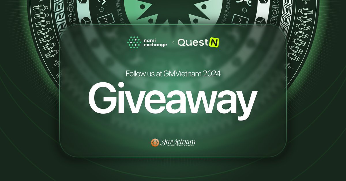 NamiExchange's tweet photo. (Xem nội dung tiếng Việt bên dưới)
⭐️ Nami Exchange is honored to become the official sponsor of @gmvn_official

🎁 In the spirit of the event, we invite you to join our Giveaway program on the @QuestN_com platform.

👉🏻Check it now: https://t.co/6mrhkGXXK7

#NamiExchange #GMVN2024 #Giveaway