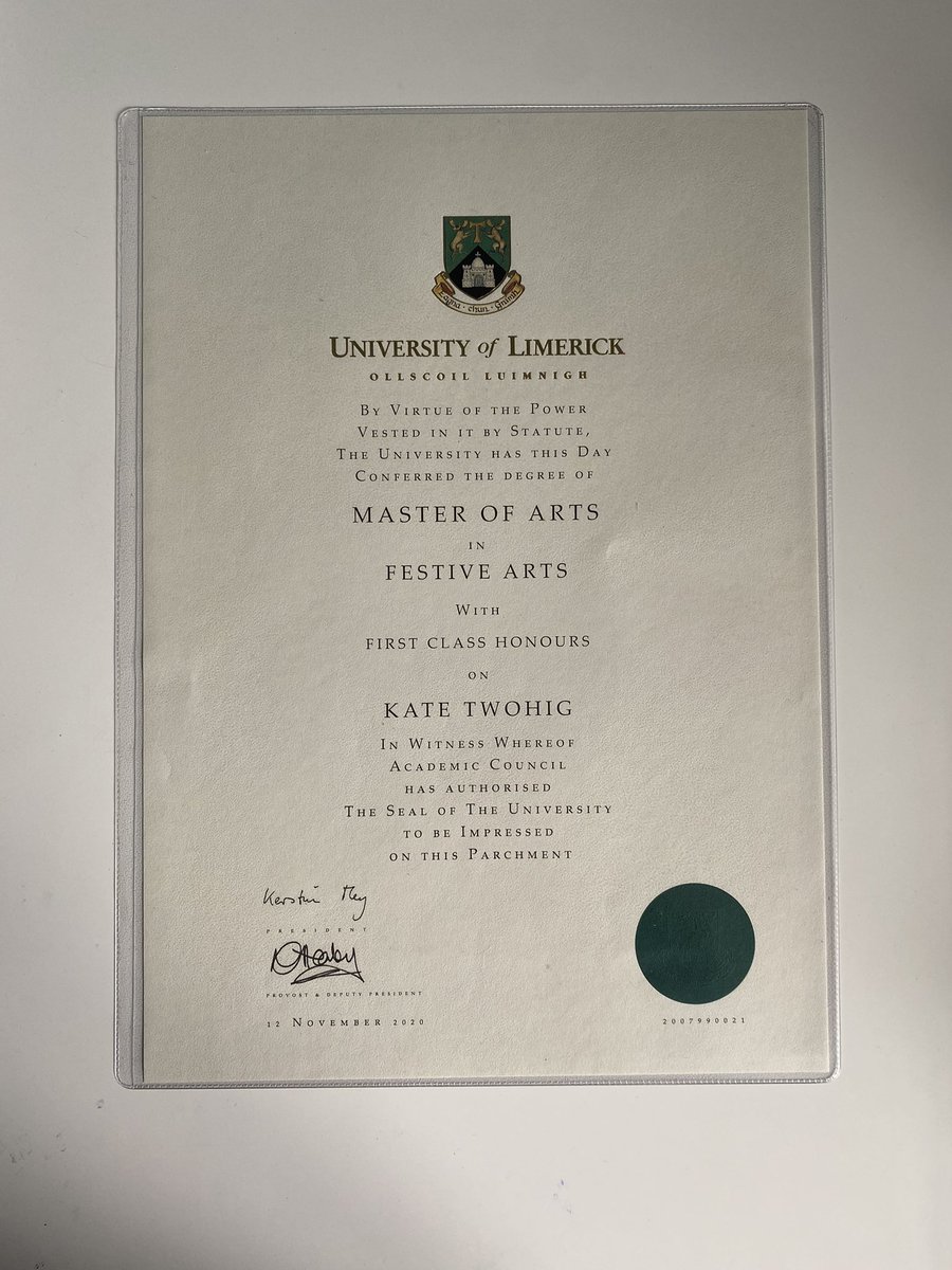 Look at what arrived in the post today! 😄 T- 2 days to @WhenNextWe_Meet and now I have PROOF that I have the academic backing to throw a massive party 🎉 🎶 @UL