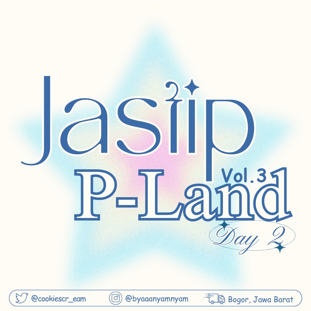 ✨OPEN JASTIP P-Land Vol.3 Day 2✨

· Fee start 1,5k-8k/item
· Pengiriman dari Bogor, COD Bogor
· Jastip, Pick Up, Live Shopping
· Grup WA/Line
· Special fee/discount! 

Untuk detail boleh dm atau cek form forms.gle/EGufsh5YkrdwK9…

t. Jastip live shopping pick up pland day2