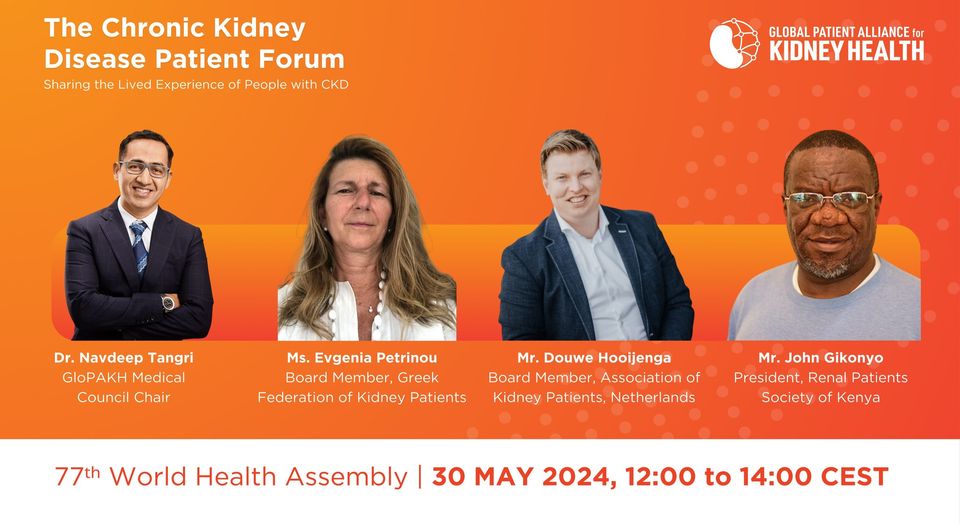 NVN-bestuurslid Douwe Hooijenga spreekt vanmiddag op het Chronic Kidney Disease Patient Forum in Genève. 
Hij vertelt over zijn leven met een nierziekte. En benadrukt hij het belang van gezonde nieren en vroege opsporing van nierschade.
Lees meer op nvn.nl/nieuws/nvn-bes…
#WHA77