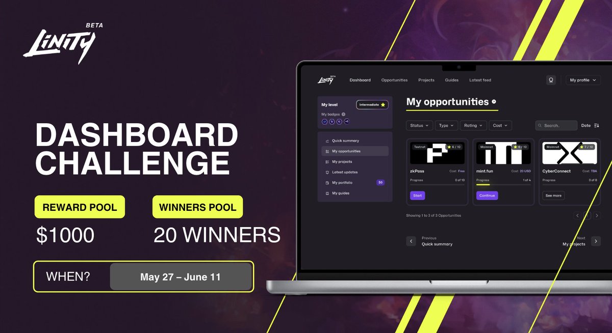 NEW CONTEST ALERT 🚨

🚀 Unlock your personalized airdrop feed
🚀 Test our new feature
🚀 Help Linity grow and win $50

Don't miss it 👉 qappi.com/quest/linity-f…

❤️ ♻️ to support!