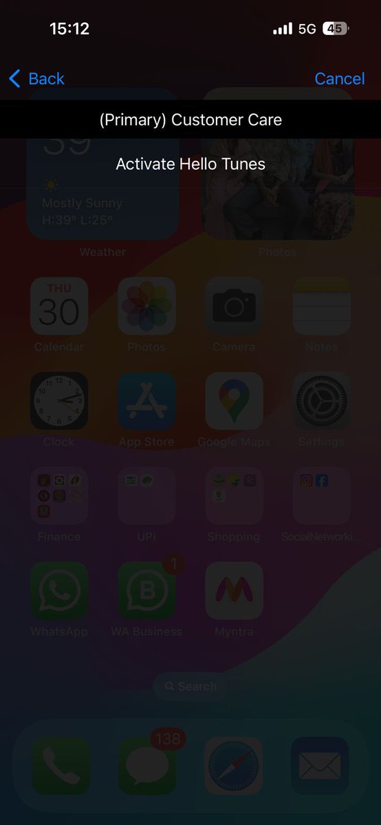 whosani's tweet photo. @airtelindia hello.. i get this screen after every call on my iphone. Could you pls inform how to stop this. Ps attached photo https://t.co/VuevhxZM0j