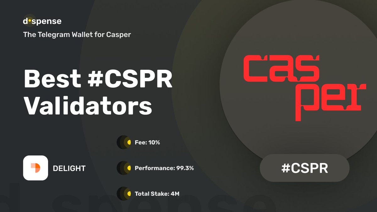 Dspense Wallet (#CSPR, #Telegram) tweet media