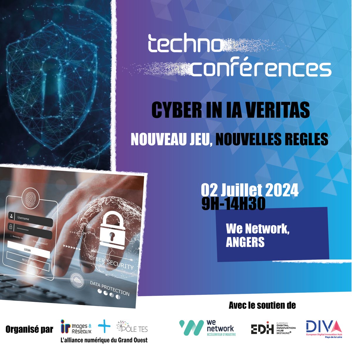 🚀 Votre prochain rdv techno' est lancé ! Cyber in IA veritas ; Nouveau jeu, nouvelles règles 

Au programme, une matinée dédiée à l’exploration des enjeux phares de la cyber dans un contexte de nouvelles régulations, défis techno' et intégration de l’IA👉lnkd.in/eMRdJfVr