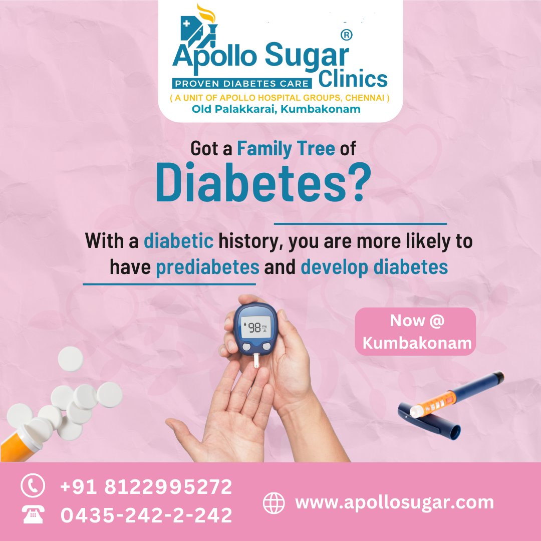 Managing diabetes doesn’t have to be a solo journey. 🌟 Join us at Apollo Sugar Clinics in Kumbakonam for comprehensive care tailored just for you. Together, we can achieve better health and brighter days. 🌈💉 #DiabetesCare #ApolloSugarClinics #Kumbakonam #apollosugarclinics