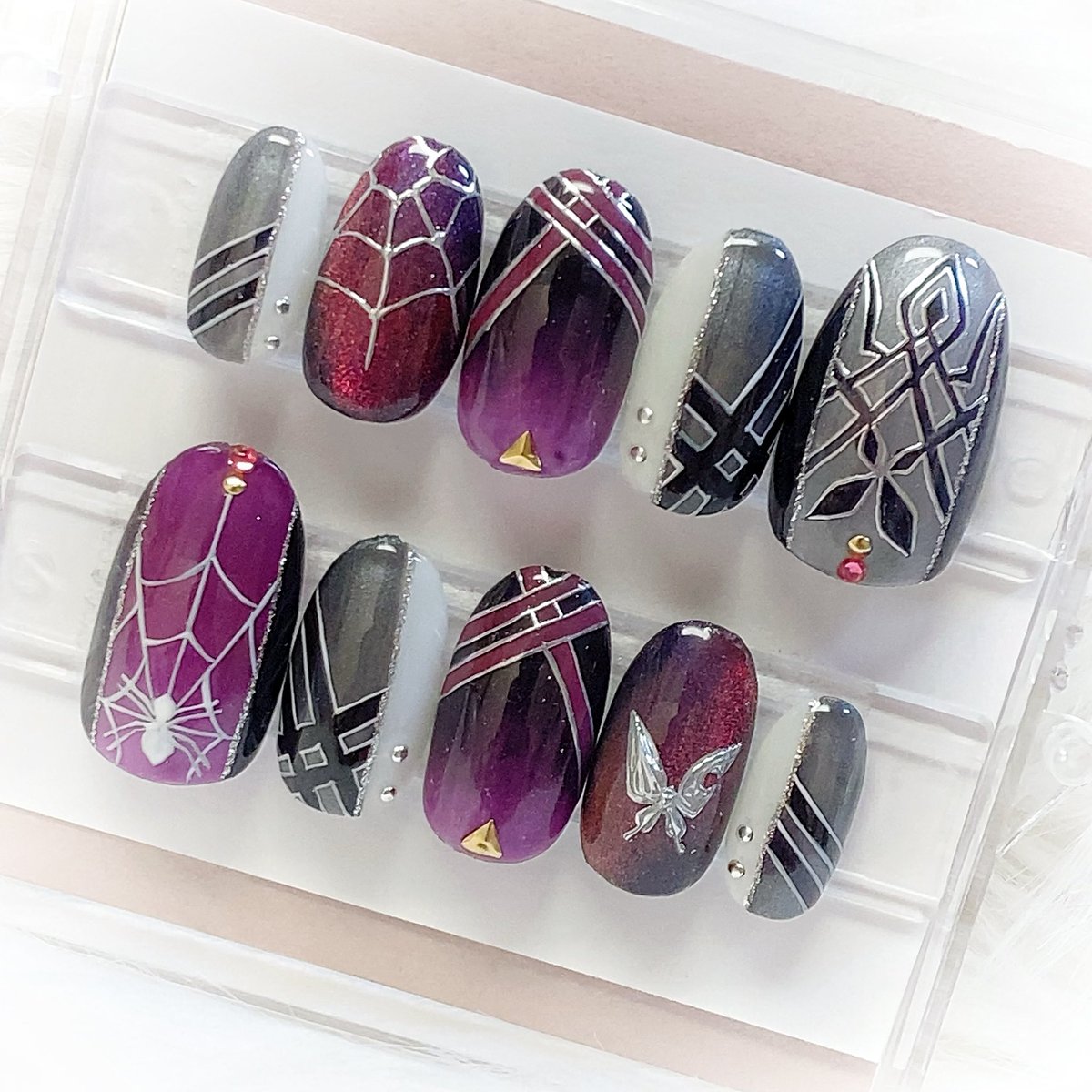 崩壊スターレイルモチーフネイル💅 お客様ご依頼品 【カフカ(KAFKA: 卡