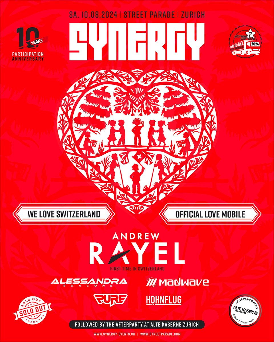 synergyofficiel's tweet image. Here is the lineup that will be hitting the decks on our float to celebrate our 10th participation 🚛🔊🥳

🇲🇩 Andrew Rayel *𝙎𝙬𝙞𝙨𝙨 𝙥𝙧𝙚𝙢𝙞𝙚𝙧𝙚*
🇮🇹 Alessandra Roncone *𝙎𝙩𝙧𝙚𝙚𝙩 𝙋𝙖𝙧𝙖𝙙𝙚 𝙥𝙧𝙚𝙢𝙞𝙚𝙧𝙚*
🇨🇭 Madwave
🇨🇭 Pure
🇨🇭 Höhnflug

ℹ synergy-events.ch