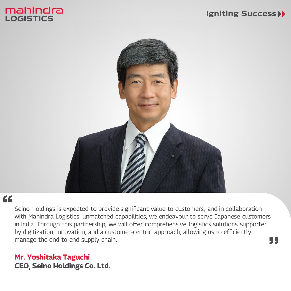 Focused on #MakeInIndia, the auto industry is estimated to see continued growth from auto component manufacturers across the world. Seino Holdings, prominent Japanese logistics firm partnered with us to provide integrated logistics solutions.

Read more: mahindralogistics.com/wp-content/upl…