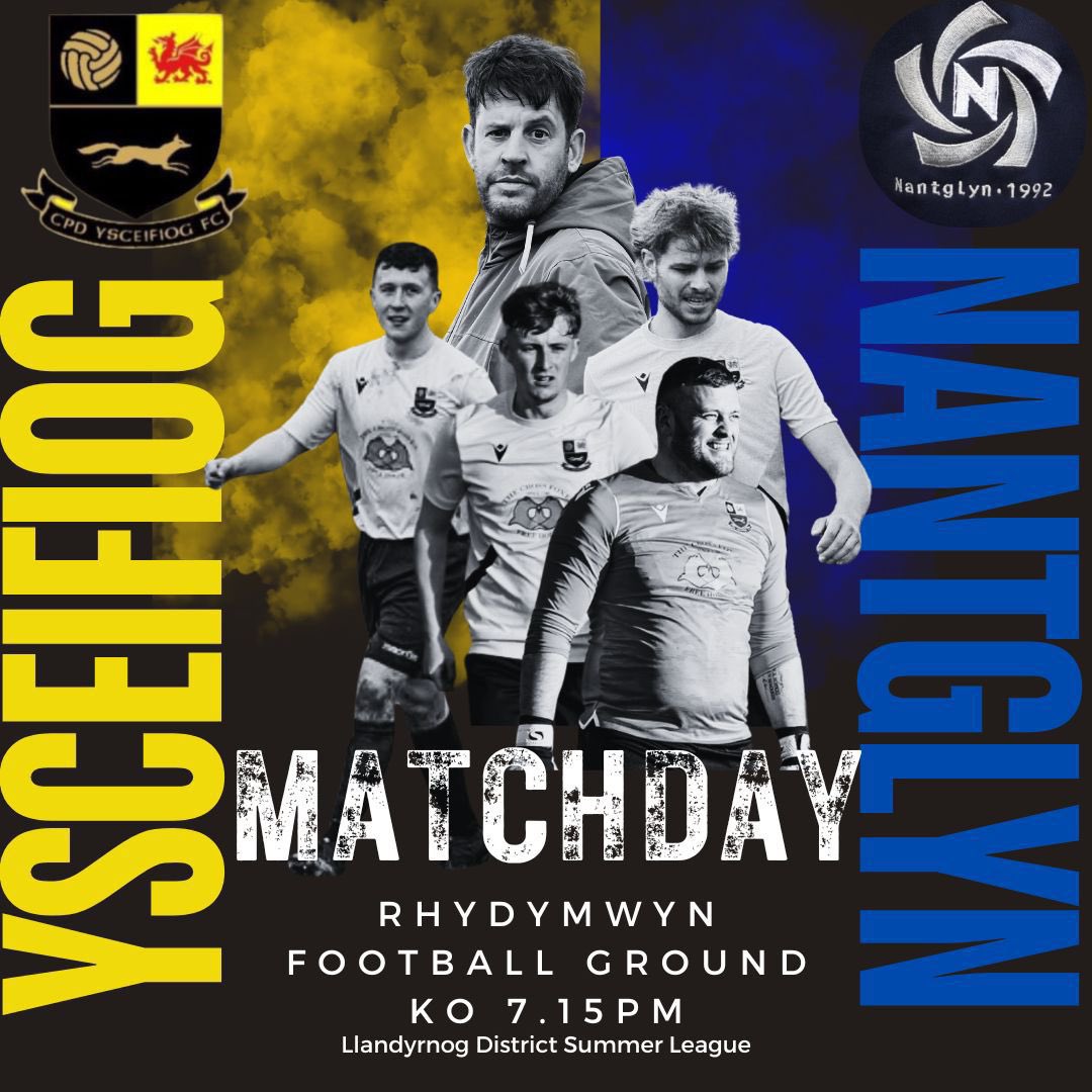 Ysceifiog FC (@ysceifiogfc) on Twitter photo 🟡MATCHDAY⚫️
.
.
.
Tonight we take on <a href="/CPDNantglyn/">CPD Nantglyn</a> looking to bounce back. We are home <a href="/Rhydymwynfc2023/">Rhydymwyn FC</a> where the bar will be open and food is available get down and support the lads #UTFYM 🟡MATCHDAY⚫️
.
.
.
Tonight we take on <a href="/CPDNantglyn/">CPD Nantglyn</a> looking to bounce back. We are home <a href="/Rhydymwynfc2023/">Rhydymwyn FC</a> where the bar will be open and food is available get down and support the lads #UTFYM