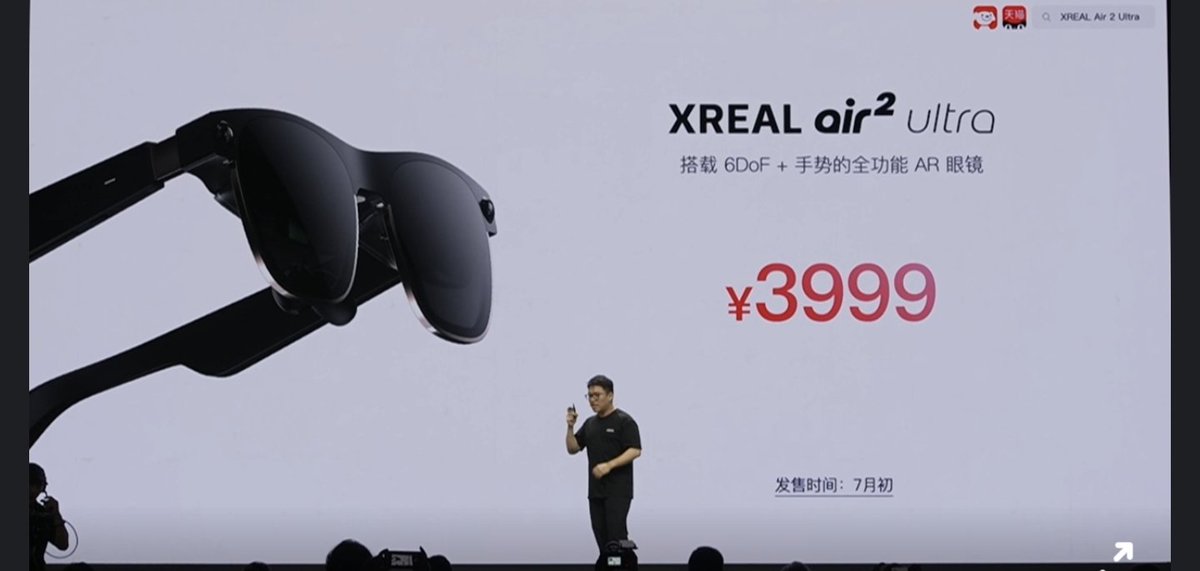 @XREAL_Global China just announced the Air2 Ultra (finally) pricing. However, availability will only start in July 🥹.

Out of FOMO, I've just ordered a pair of #Air2Pro's instead..

#ARglasses