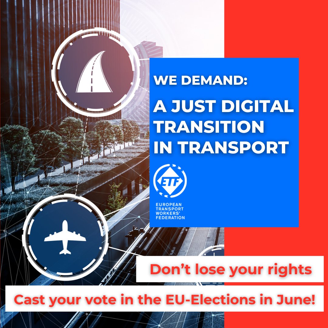 “Technologies must uphold and reinforce decent work!”

Digital and technical development cannot lead to intensified surveillance or job instability and must support workers’ needs. 

We demand inclusive digitalization.
#FairTransport #WeAreETF 🛥️ 💻 🌐

Explore our visions in the