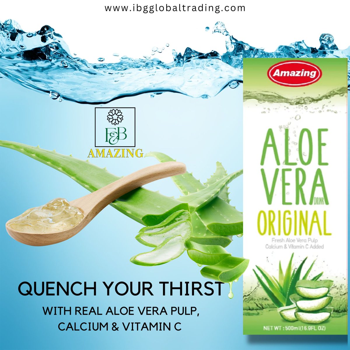 amazing_fnb's tweet photo. Discover the health benefits of Aloe Vera Drink from Amazing F&amp;B! 🌿

Made with real aloe vera pulp, calcium, and vitamin C, it's designed to keep you hydrated and nourished. Perfect for a healthy lifestyle.

#AmazingFB #AloeVeraDrink #HealthyHydration #Wellness #IBGGlobalTrading https://t.co/fLyy6cCMt7