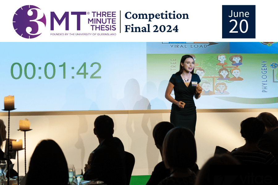 The 2024 Three Minute Thesis Competition final is back for another exciting year! Thursday, June 20, 2024 2:00 PM Larch Lecture Theatre, Nucleus Building, Kings Buildings or watch live online, no booking required. Book tickets and watch live here: edin.ac/3UKlYIR
