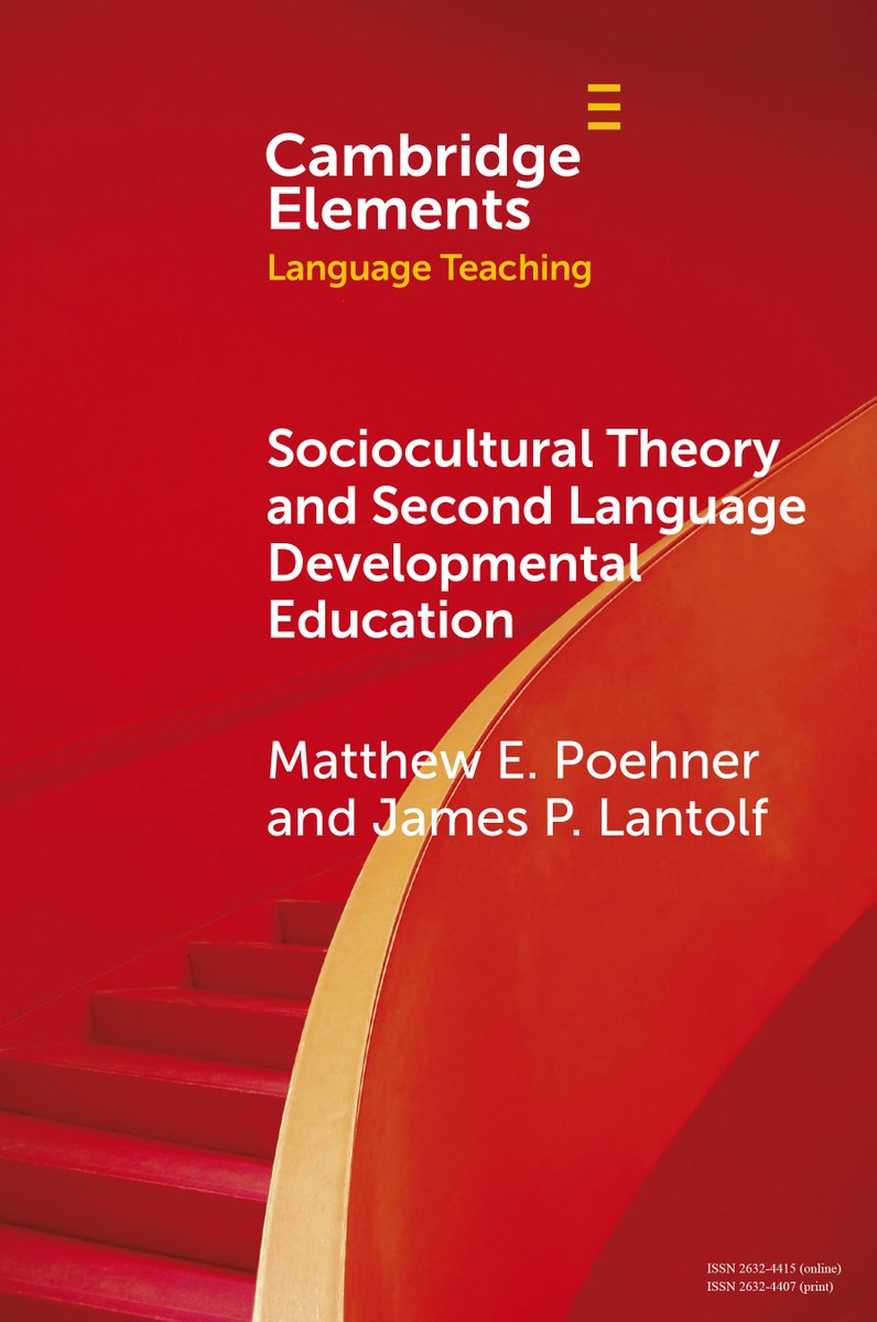 Don’t miss your chance to read new Cambridge Element Sociocultural Theory and Second Language Developmental Education by Matthew E. Poehner and James P. Lantolf Free access available until 6 June.
cup.org/4bx6y1Q
#cambridgeelements #languageandlinguistics