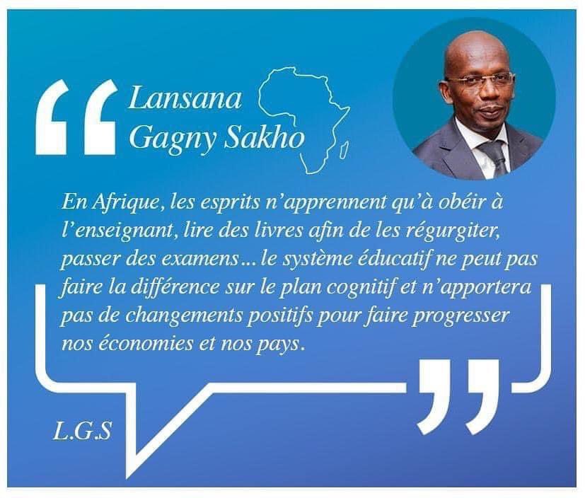 LansanaGagny's tweet photo. #Afrique #Éducation #Réformes #Savoir
L’enseignement ne peut plus être cantonné à la #transmission d’informations. Il devrait plutôt consister à former l’esprit à #raisonner de façon adéquate à penser de manière #ambitieuse, en fonction de ses propres capacités pour #préparer aux emplois de demain....
La façon dont notre système éducatif est structuré attire surtout les élèves vers des métiers #conformistes”, réduits à quelques domaines comme la médecine, le droit, l’ingénierie ou la comptabilité. Nos universités sont devenus des #usines où l’on sort des étudiants #standards qui n’ont plus rien à voir avec les besoins du marché.
Tous les spécialistes sont d’accord sur la nécessité d’engager des #réformes profondes. Il faut peut être commencer par #renvoyer les enseignants à l’école. Une #rénovation des systèmes de transmission du savoir et les rapports professeurs étudiants doivent être #révolutionnés.
Autant le dire, le savoir risque de ne pas faire partie de notre univers si les réformes #courageuses ne sont pas engagées. On risque d’aller inéluctablement vers un #suicide collectif du fait que nous vivons dans une civilisation du #savoir et de la connaissance.