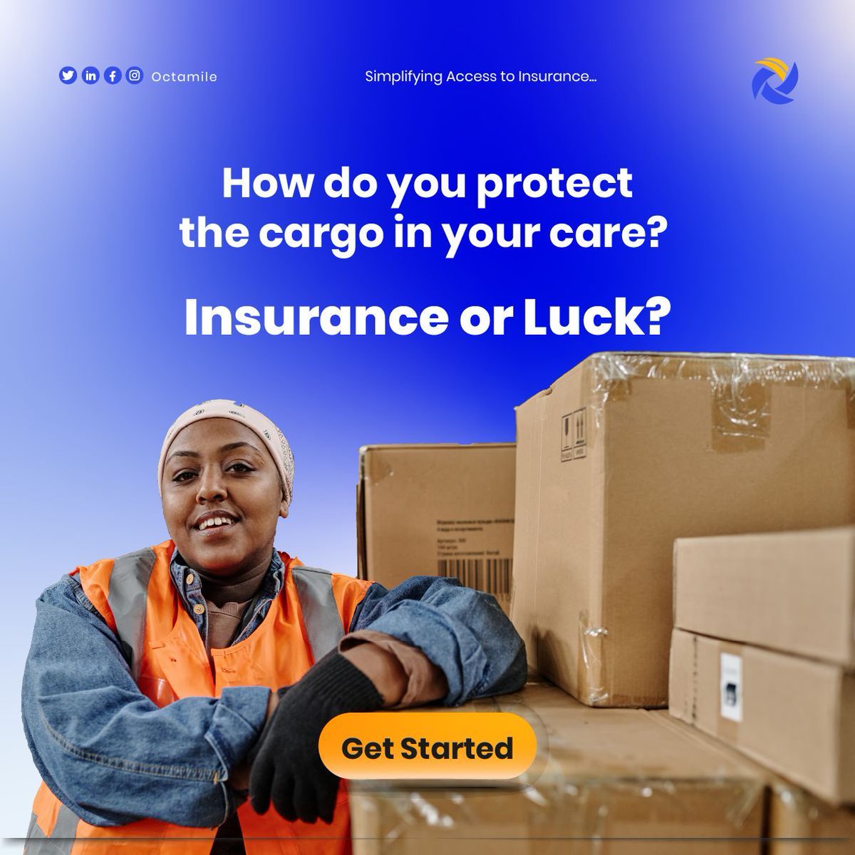 octamile's tweet photo. How do you protect the cargo in your care? Insurance or luck?
When it comes to safeguarding your valuable shipments, don't leave it to chance. Choose reliable insurance and ensure peace of mind every step of the way. Visit https://t.co/0w1F7okcWq
#Octamile #InsuranceVsLuck https://t.co/s31JPyZV6U