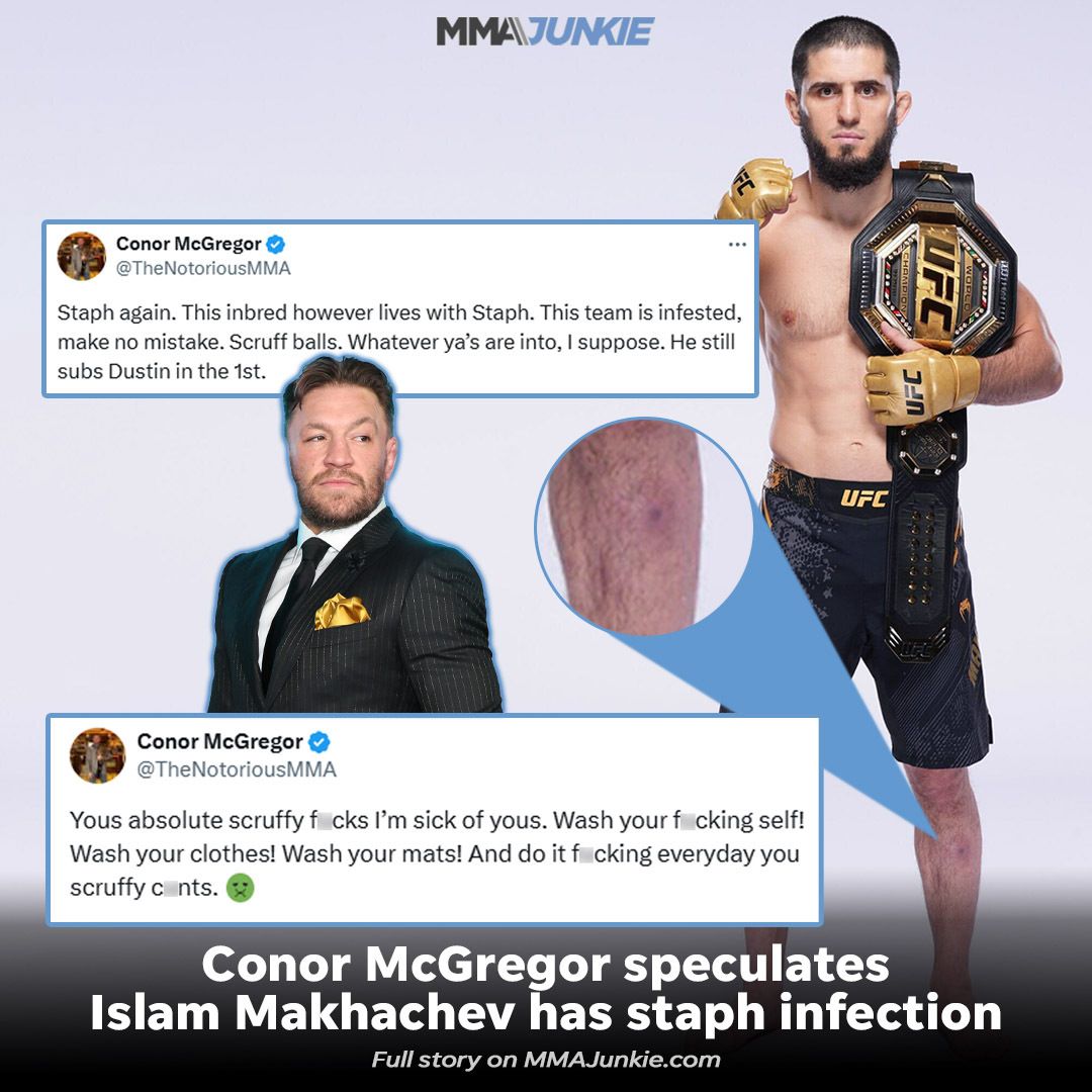 Conor McGregor went off after seeing what he believes to be a staph infection on Islam Makhachev’s leg before #UFC302