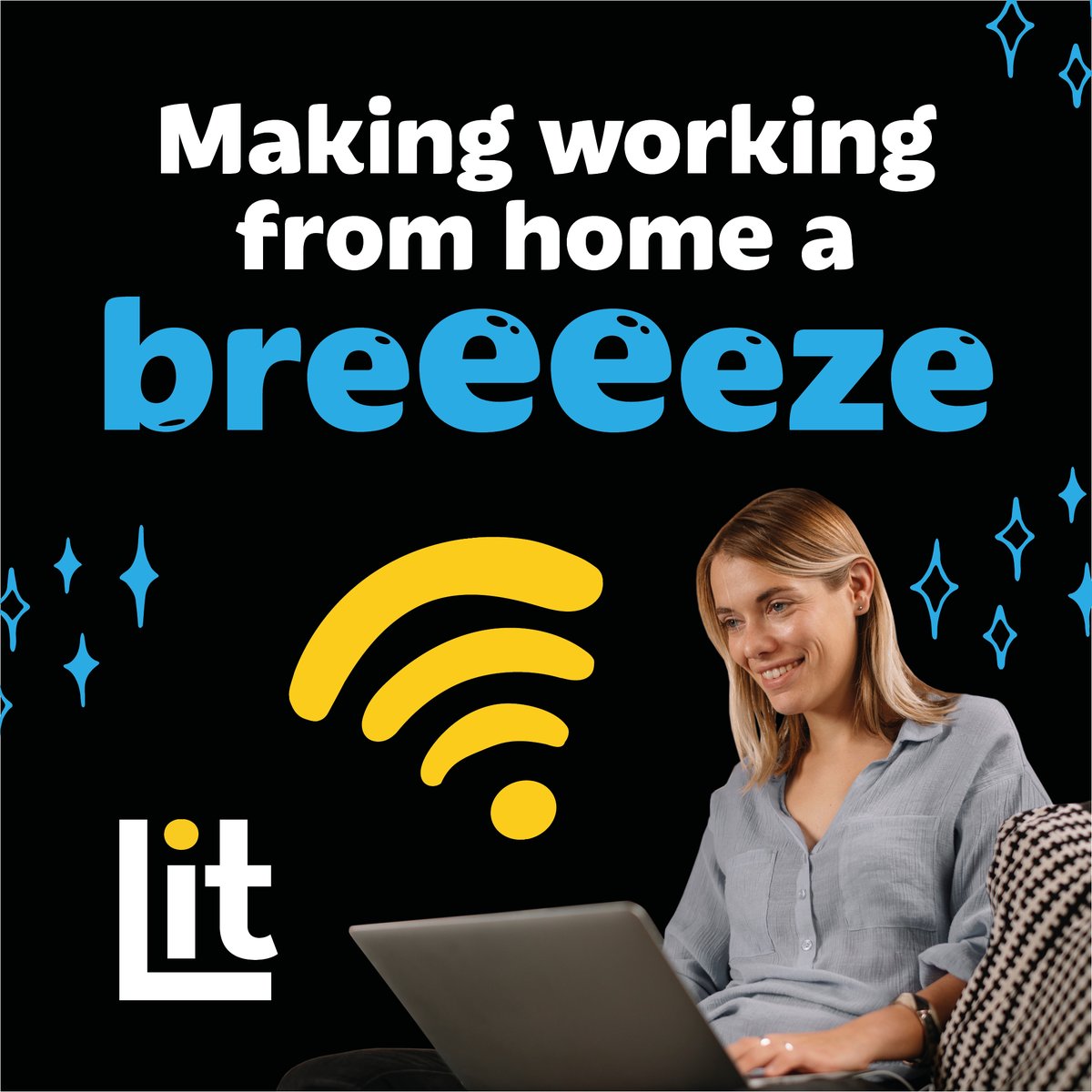 Making working from home a breeeeze 🤩 No more of those buffering wheels of doom, annoying drop-outs or audio lagging in your Teams call! Get your work done with ease, without having to explain yourself in meetings that your connection is playing up again: litfibre.com/fibre-broadban…