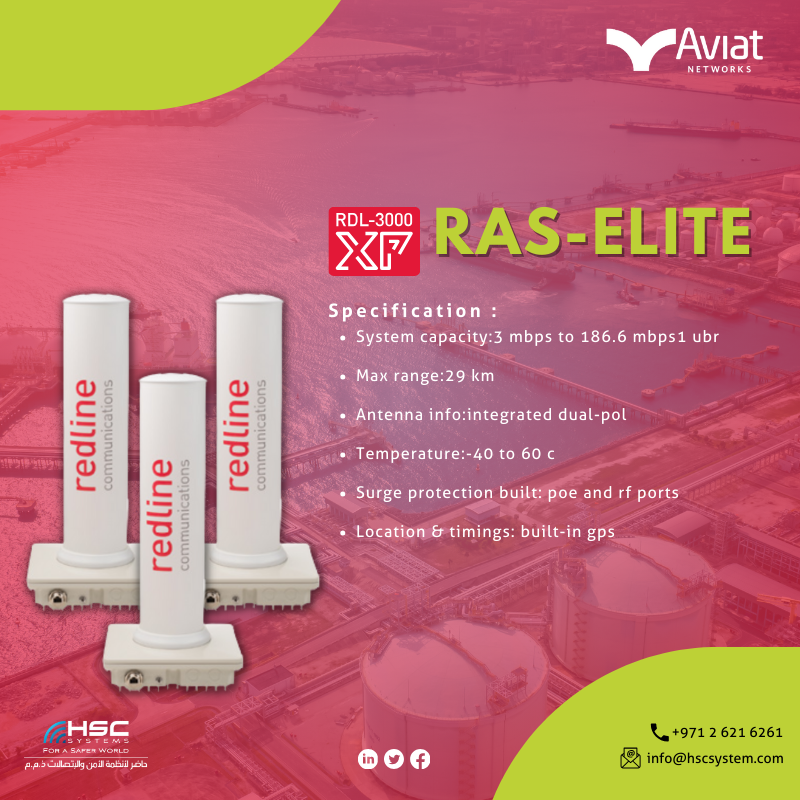 HSCSystem's tweet image. Redline RDL-3000 RAS-ELITE solution, where the power of connectivity knows no bounds. 

#TabbaraElectronics #redline #aviatnetworks #wirelessnetworks #virtualfiber #abudhabi #dubai #middleeast #uae #publicsafety #firstresponders
#ملتزمون_ياوطن
#نتصدر_المشهد