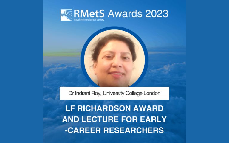 Congratulations to Dr Indrani Roy (@UCLIRDR ) who was awarded the L F Richardson Award and Lecture by the Royal Meteorological Society <a href="/RMetS/">Royal Meteorological Society</a> for contributions which have greatly advanced our understanding of environmental phenomena! Read more: ucl.ac.uk/mathematical-p…