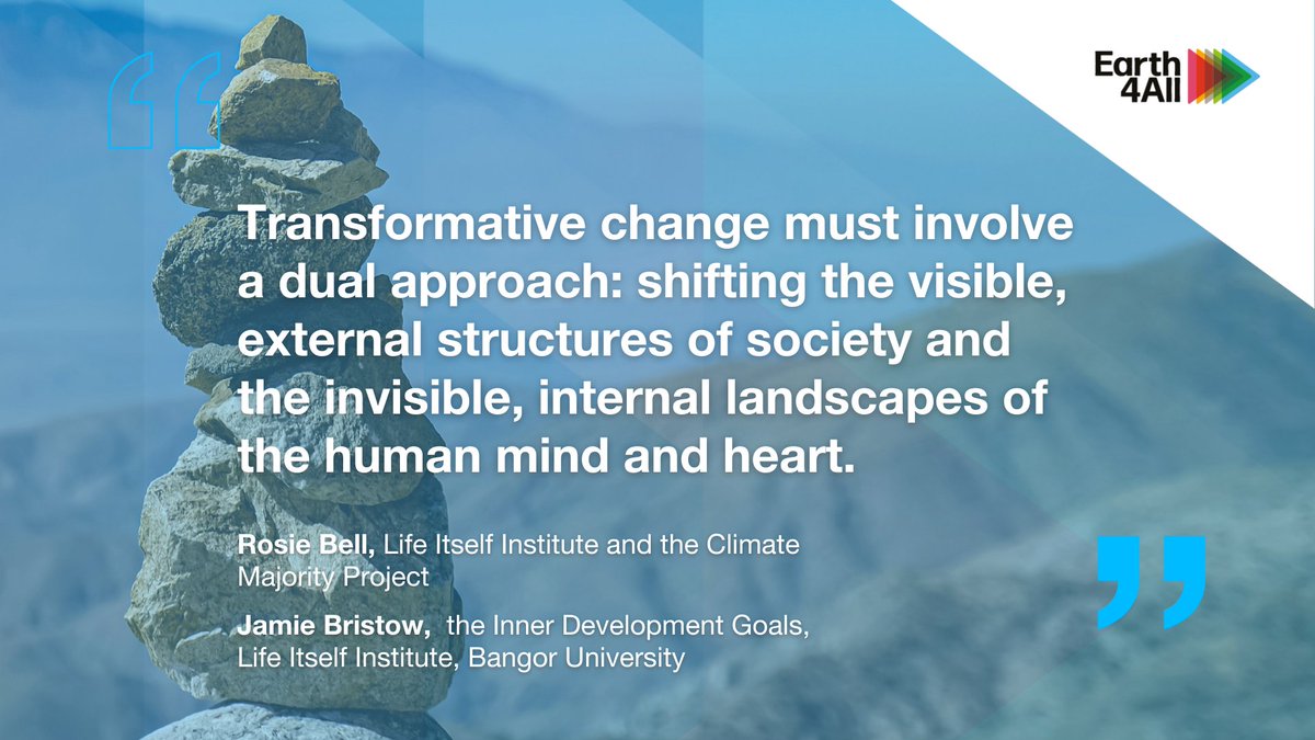 NEW PAPER | What’s stopping us from taking action on global challenges? In exploring this question, a new #Earth4All deep-dive argues for a holistic reimagining of our approaches to systemic change, integrating outer with inner dimensions. Read it now ⏩ earth4all.life/views/the-syst…