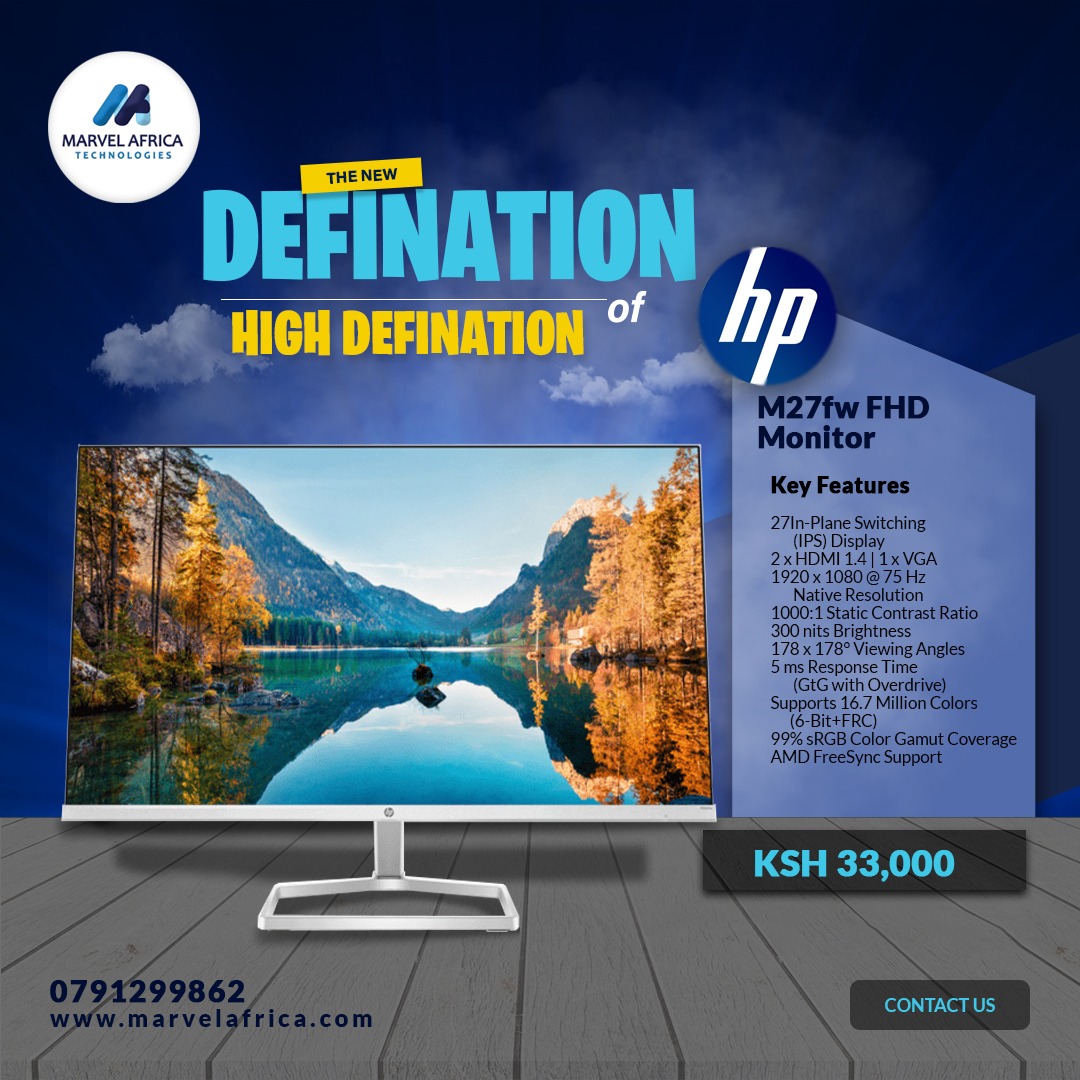 Marvelafricatec's tweet image. Upgrade your viewing experience with HP Monitors! Whether you’re working from home, gaming, or streaming your favorite shows, HP Monitors deliver stunning visuals and exceptional performance. 
#HPMonitors #TechUpgrade #VisualExcellence  #Gaming #Streaming
shorturl.at/f4AAL