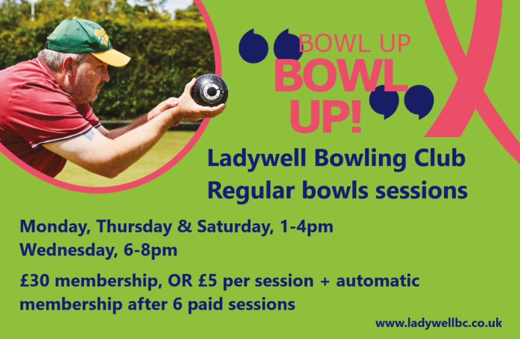 It's Thursday and time for #bowls. Our regular Thursday afternoon session is on today from 1-4pm. Free to members and just £5 each for non-members. So, what are you waiting for? Get down to the green near the Bourneville Road entrance in #Ladywell Fields and join us.