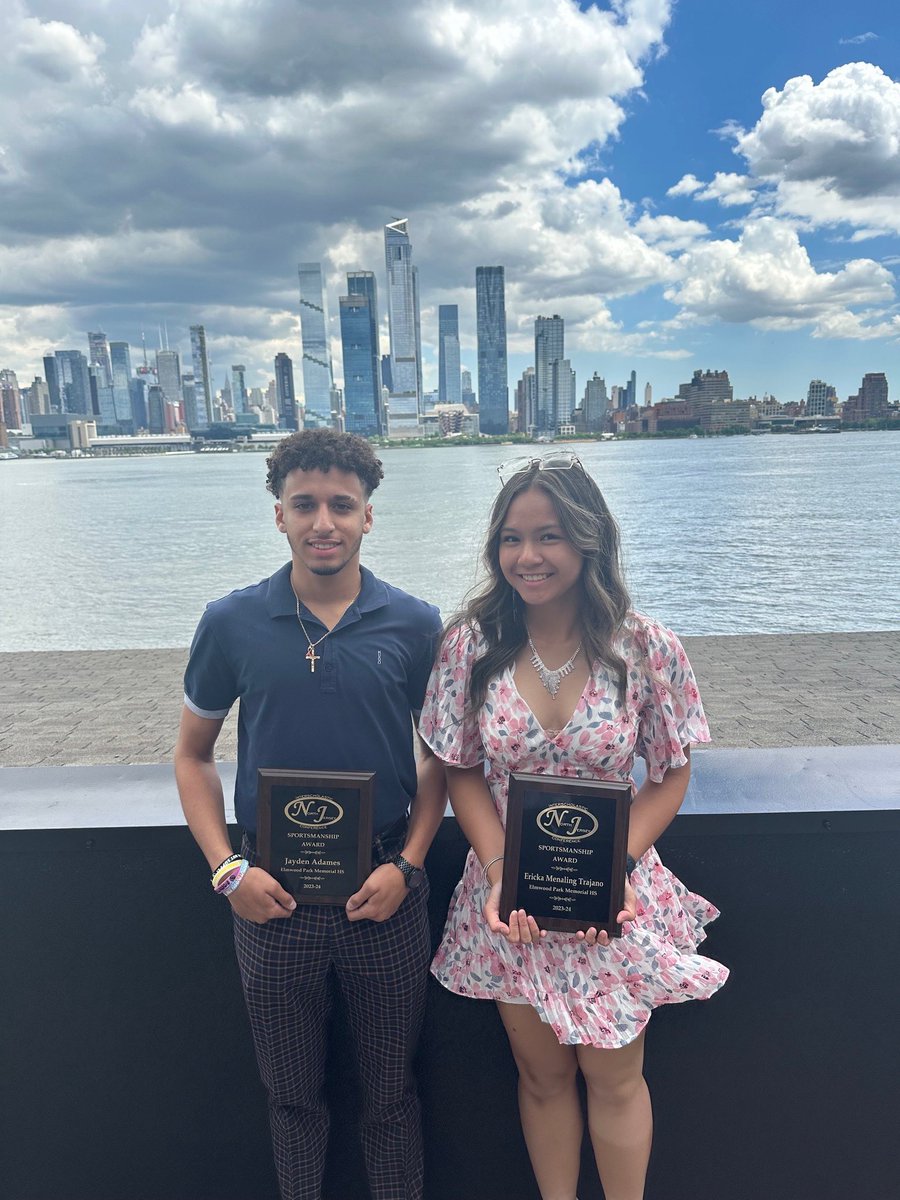 EPHSCrusaders's tweet image. Congratulations to our student athletes Ericka Trajano and Jayden Adames who received the NJIC Sportsmanship Award at the Chart House luncheon.