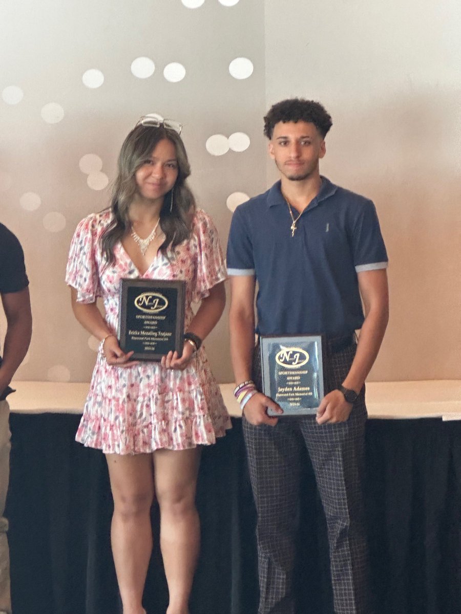 EPHSCrusaders's tweet image. Congratulations to our student athletes Ericka Trajano and Jayden Adames who received the NJIC Sportsmanship Award at the Chart House luncheon.